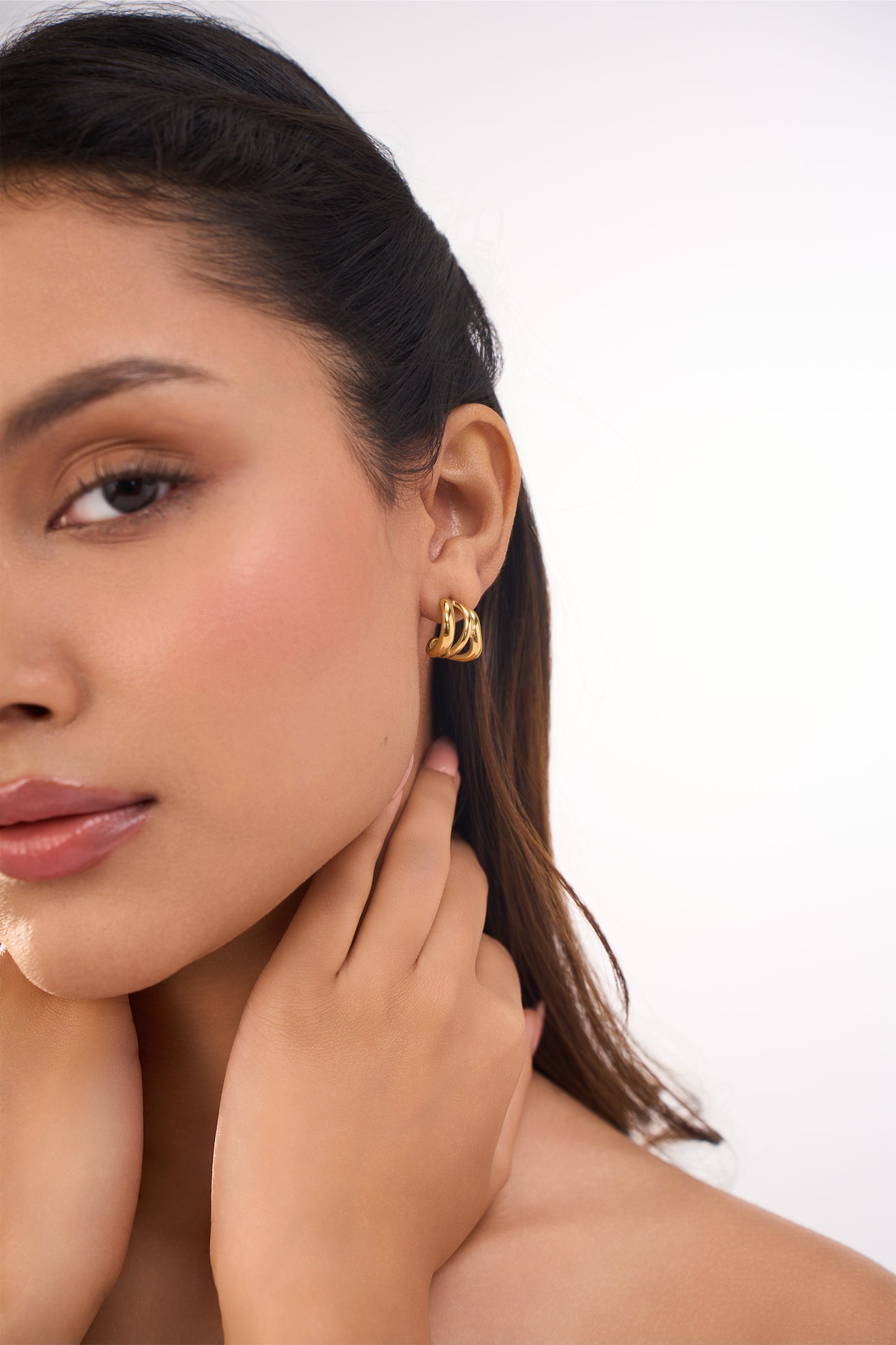 Lina Hoops - 18K Gold Plated