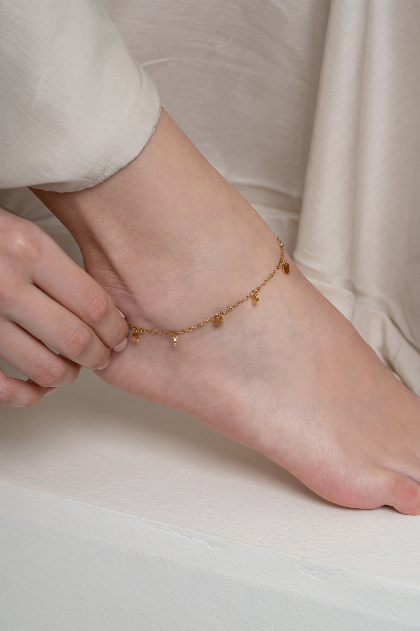 Tara Charm Anklet - 18K Gold Plated