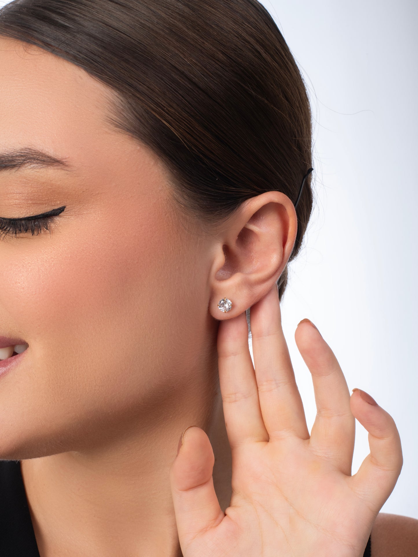 4mm Diamond Studs - 18K Gold Plated