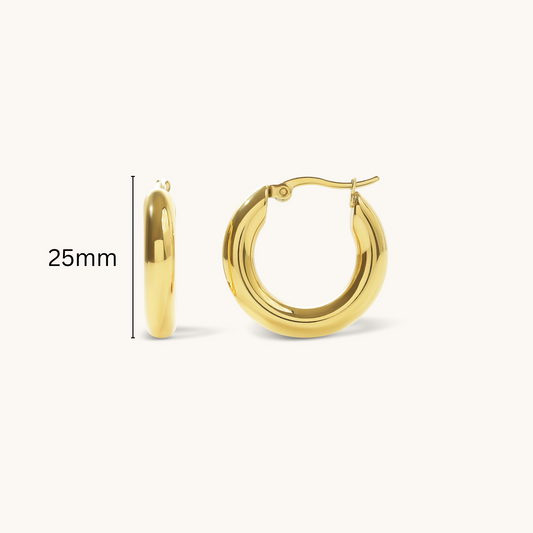Celine Hoops Medium - 18K Gold Plated