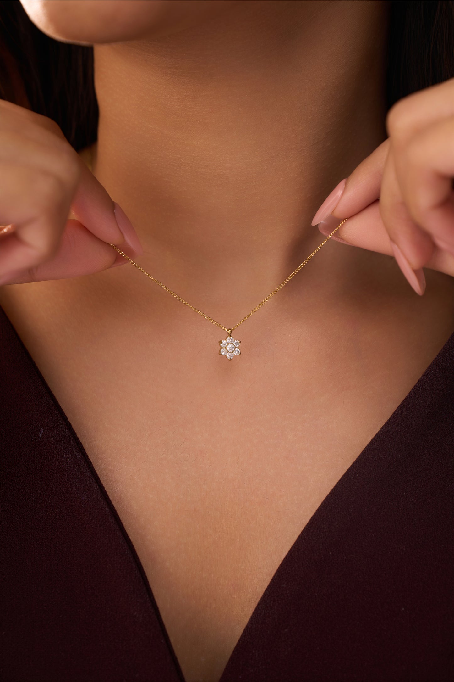 Flower Necklace - 18K Gold Plated