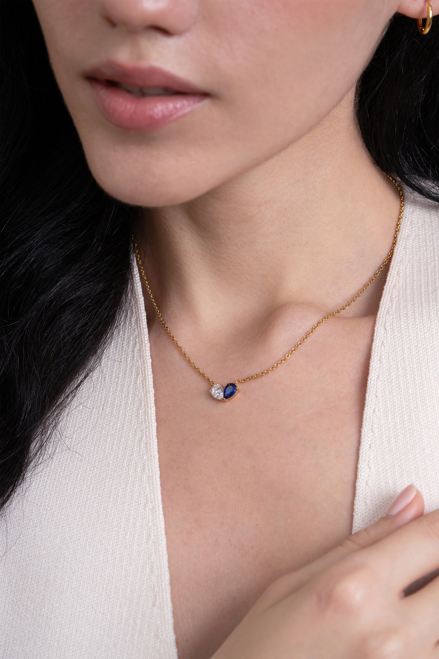 Serena Sapphire Necklace - 18K Gold Plated