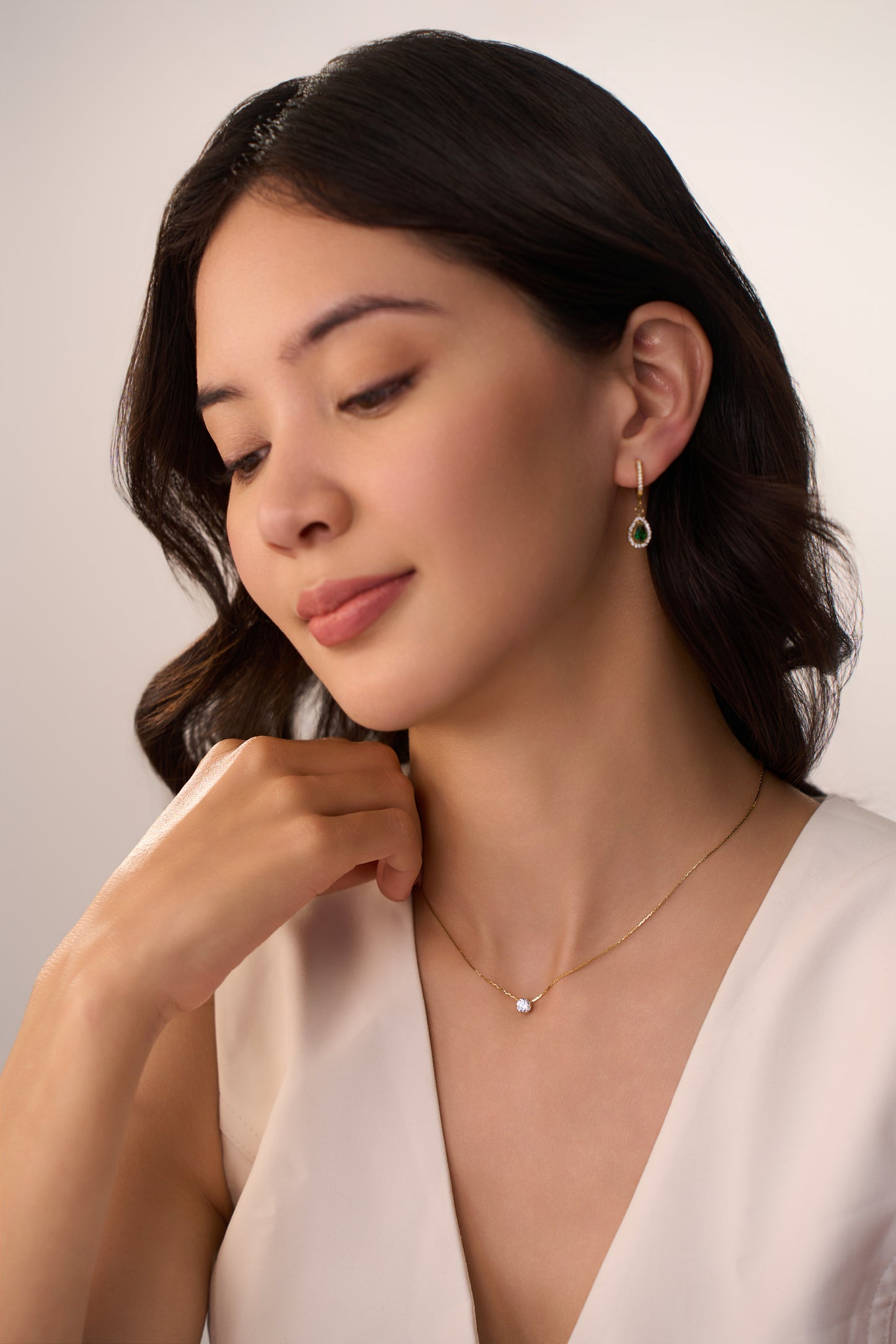 Dainty Diamond Necklace  - 18K Gold Plated