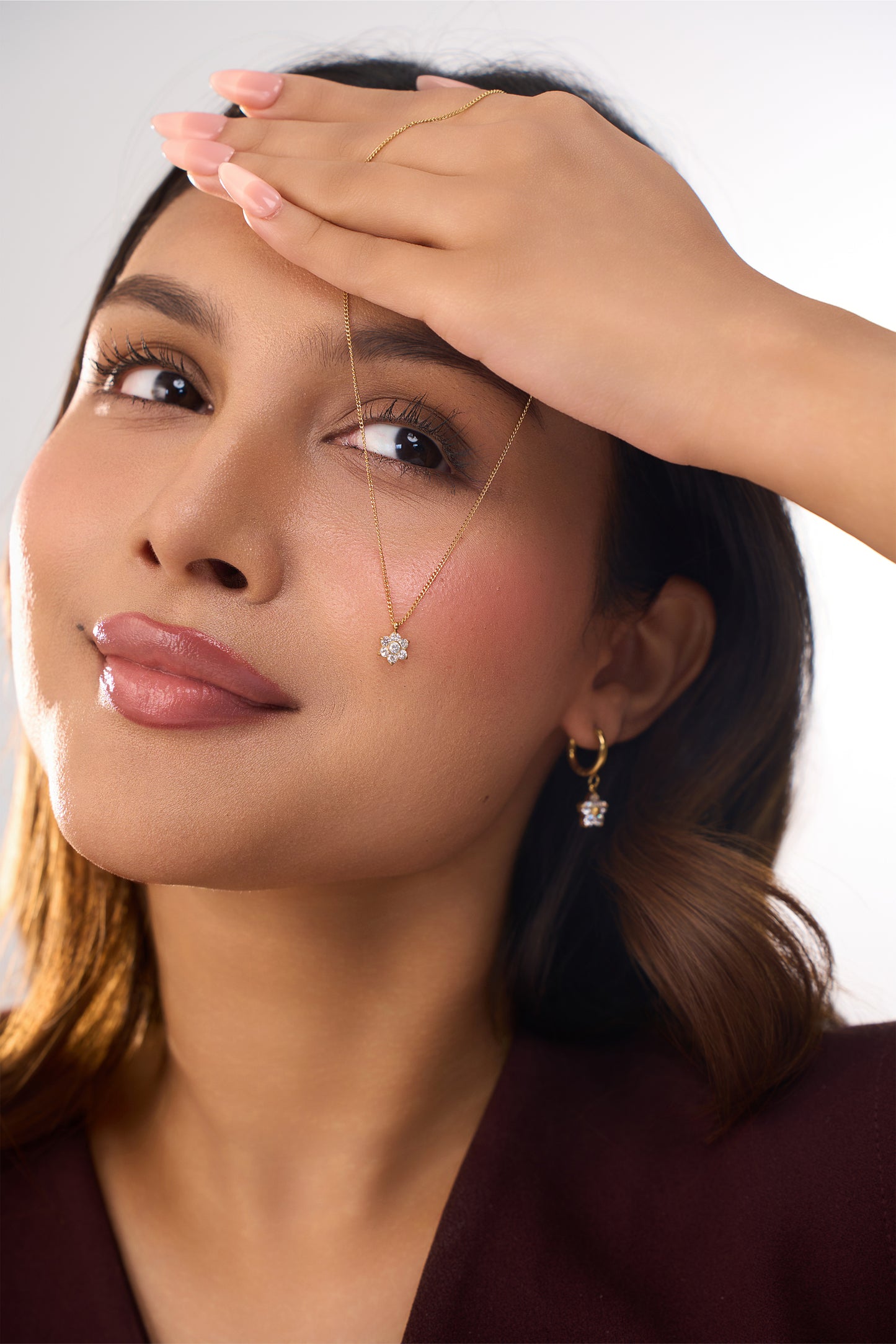 Flower Necklace - 18K Gold Plated