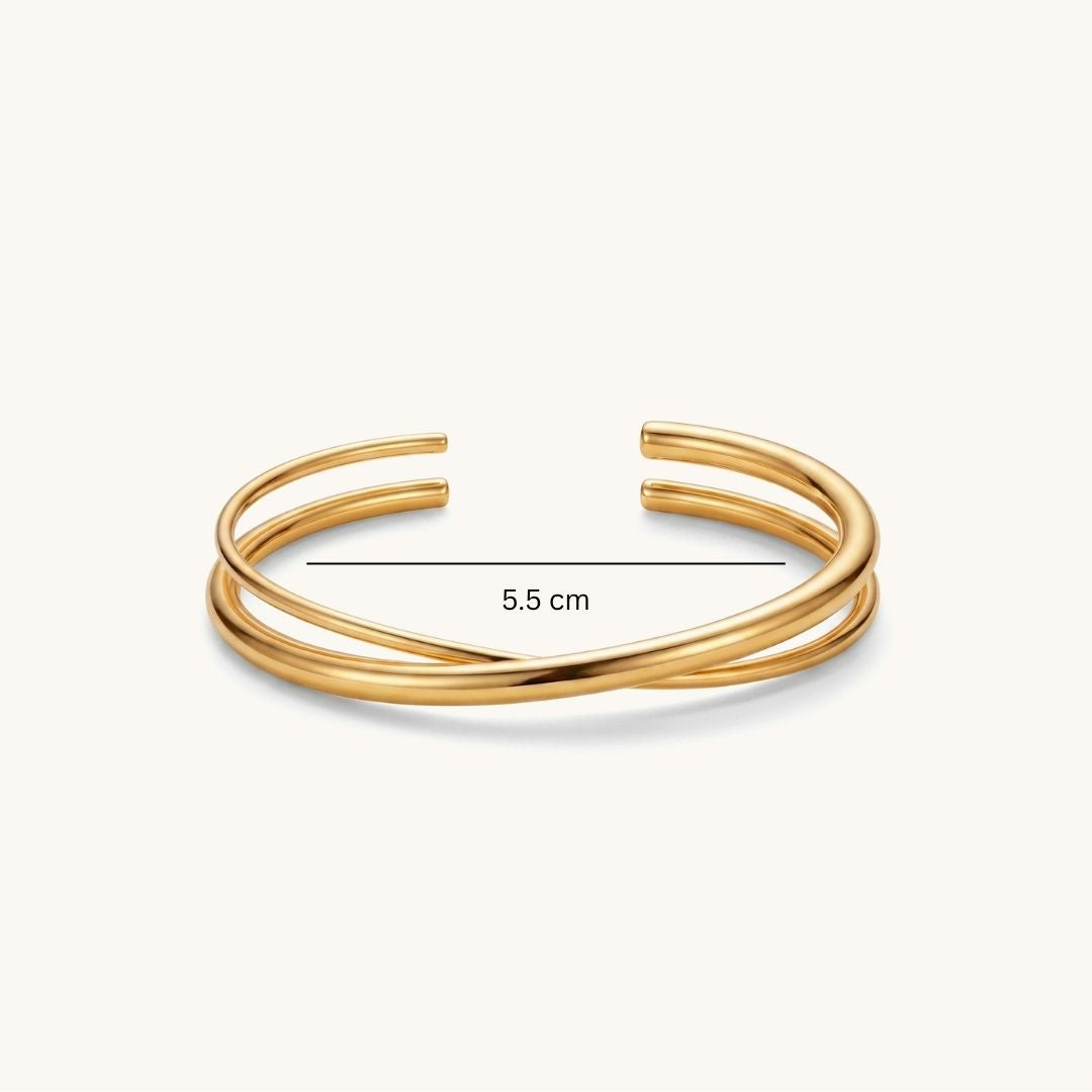 Twist cuff – 18K Gold Plated