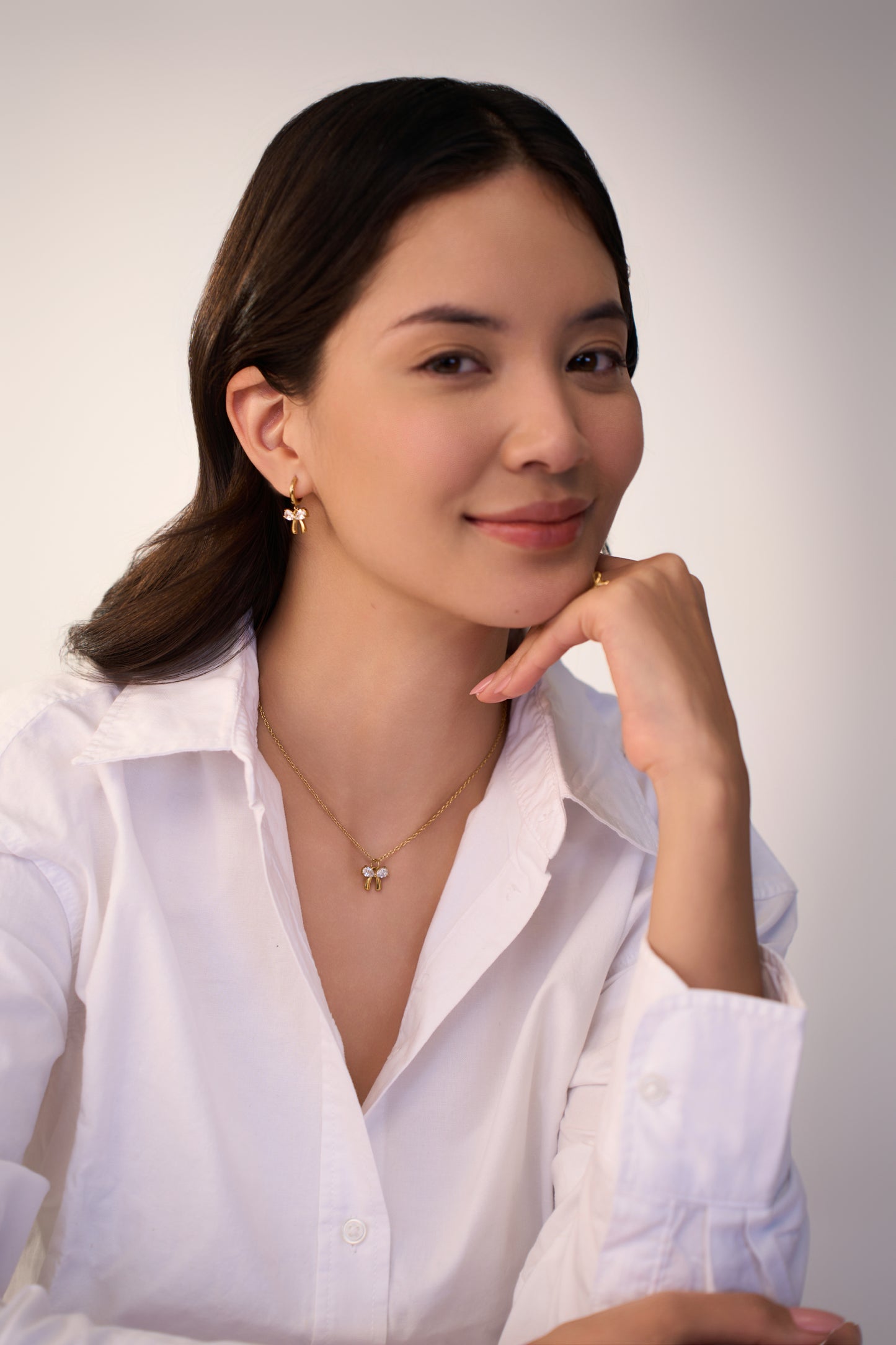 Bow Necklace - 18K Gold Plated