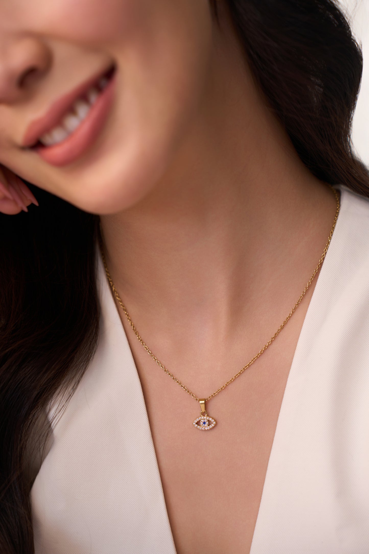 Evil Eye Necklace - 18K Gold Plated