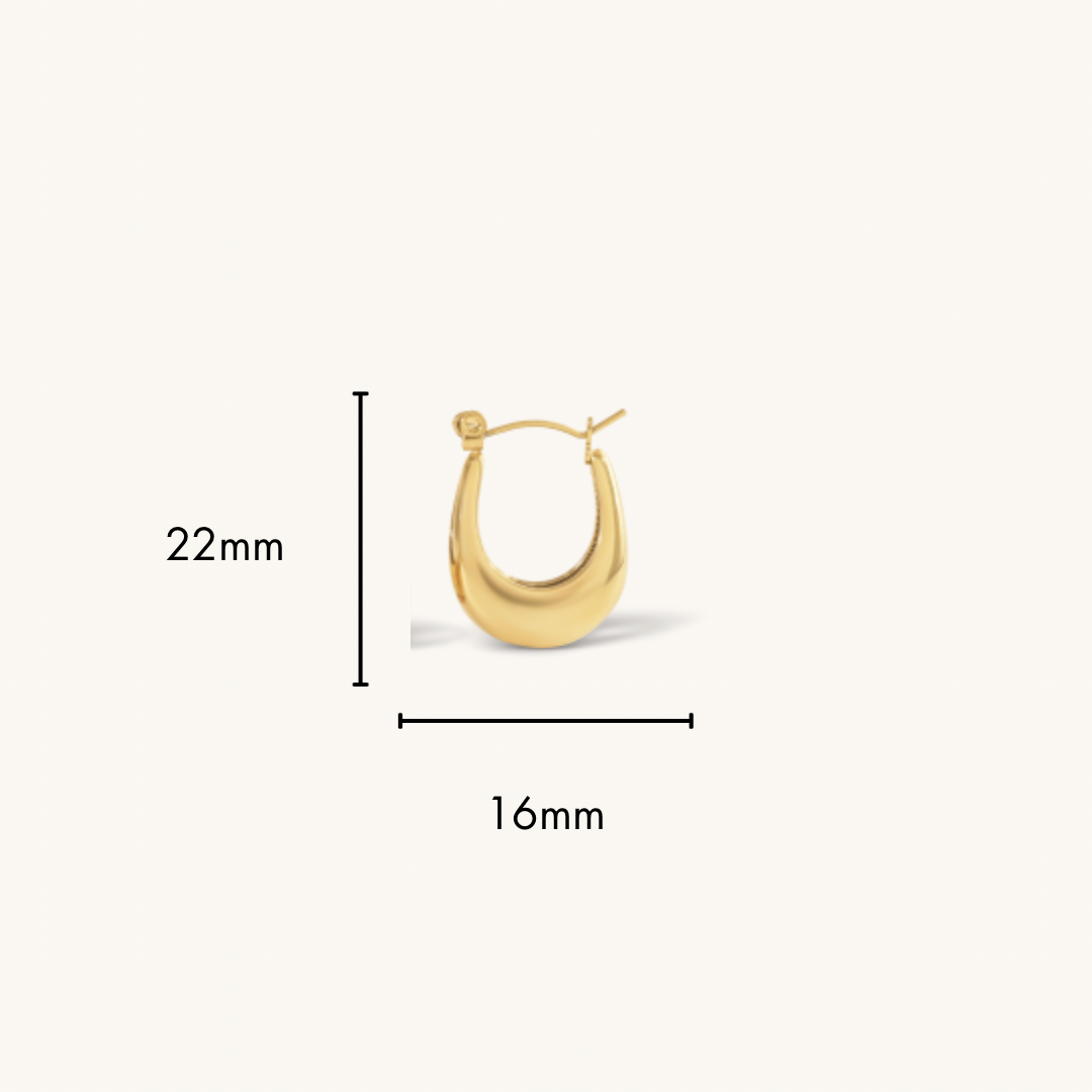 Edwina Hoops - 18K Gold Plated