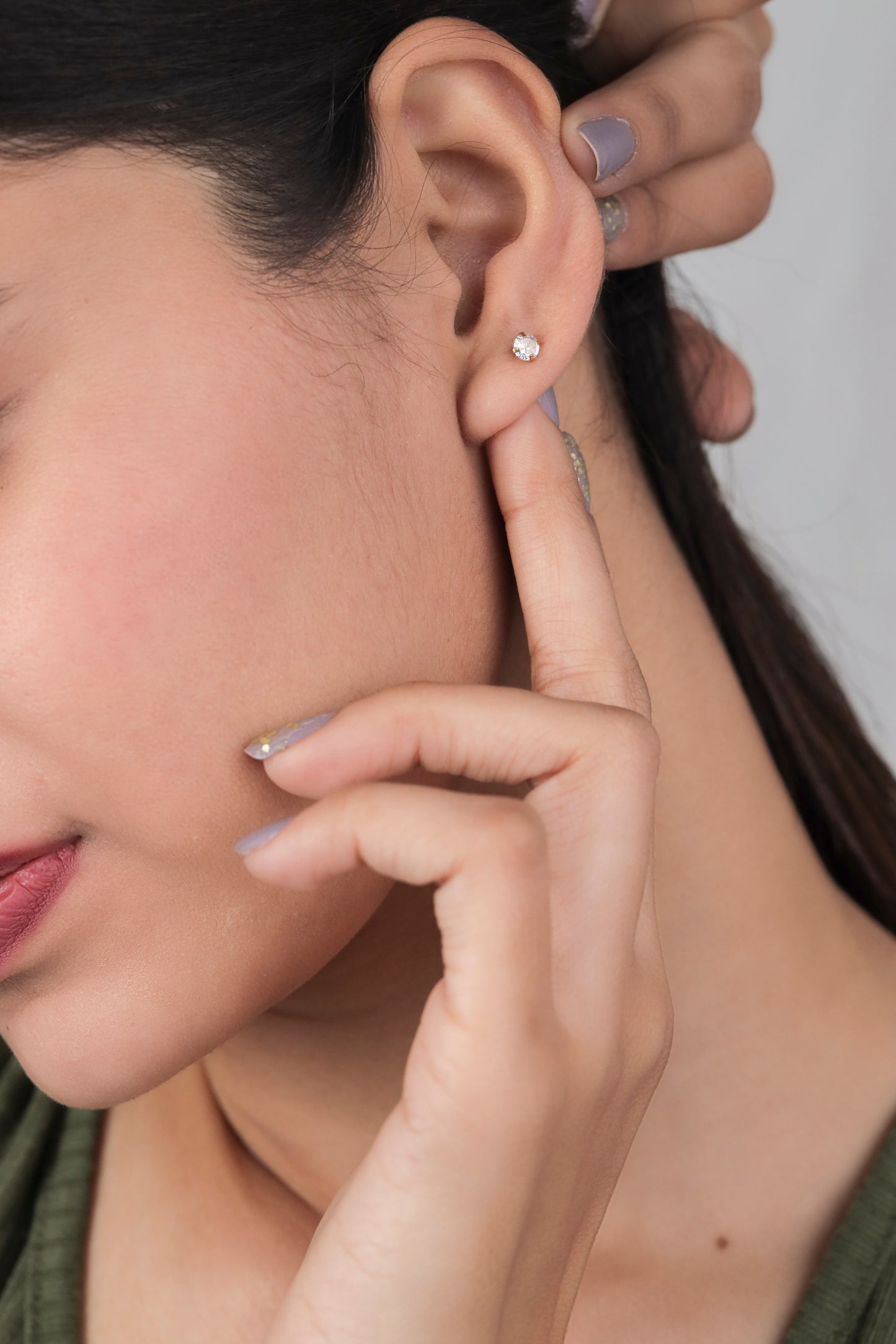 2mm Diamond Studs- 18K Gold Plated