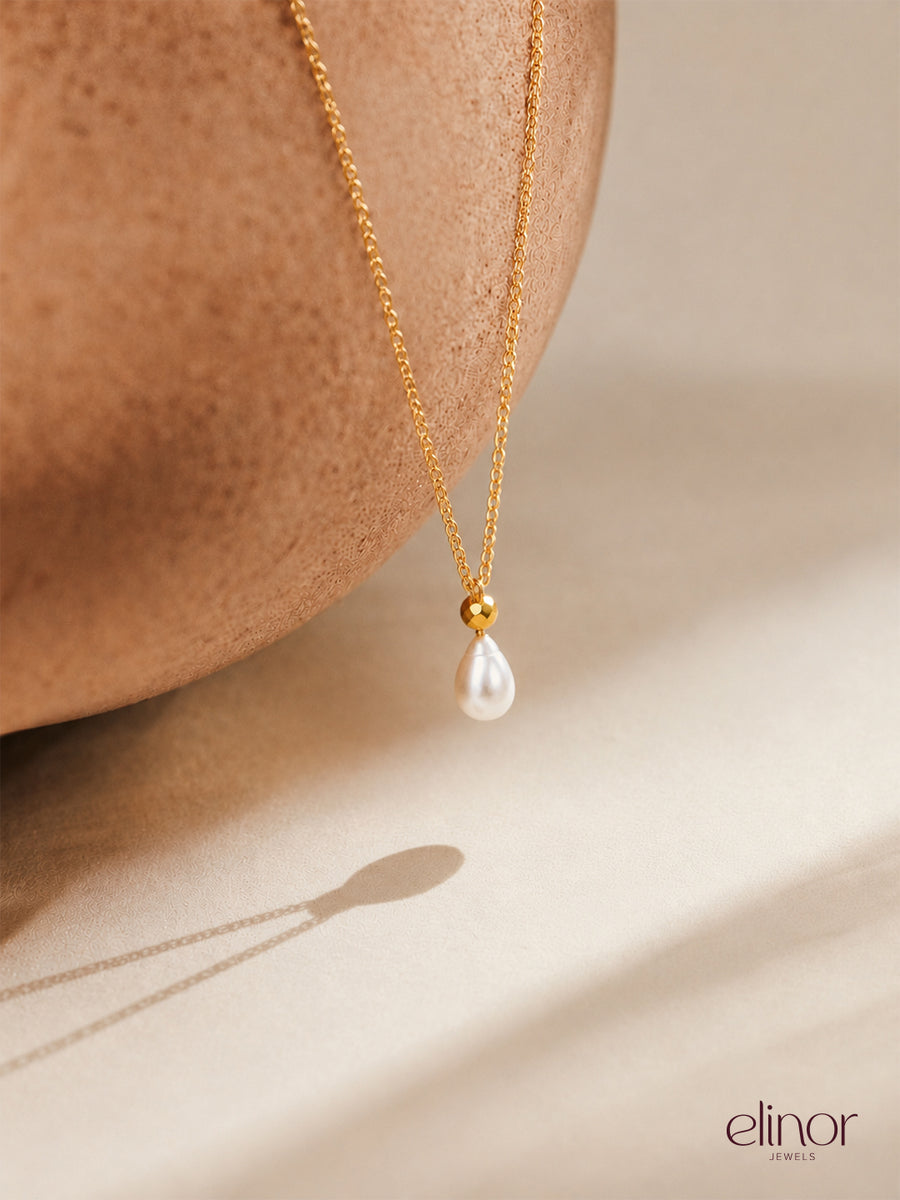 Serene Pearl Necklace - 18K Gold Plated image 2