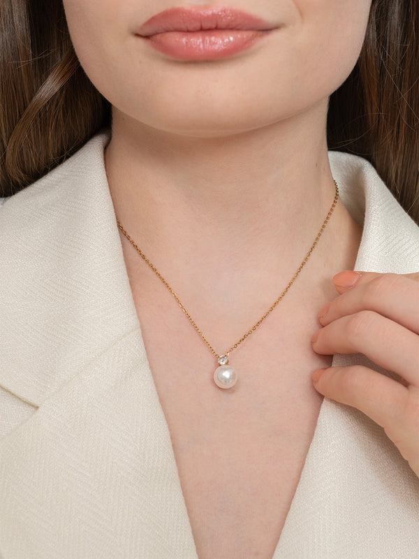 Celest Pearl Necklace - 18k Gold Plated