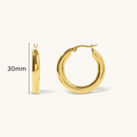 Celine Hoops Large - 18K Gold Plated