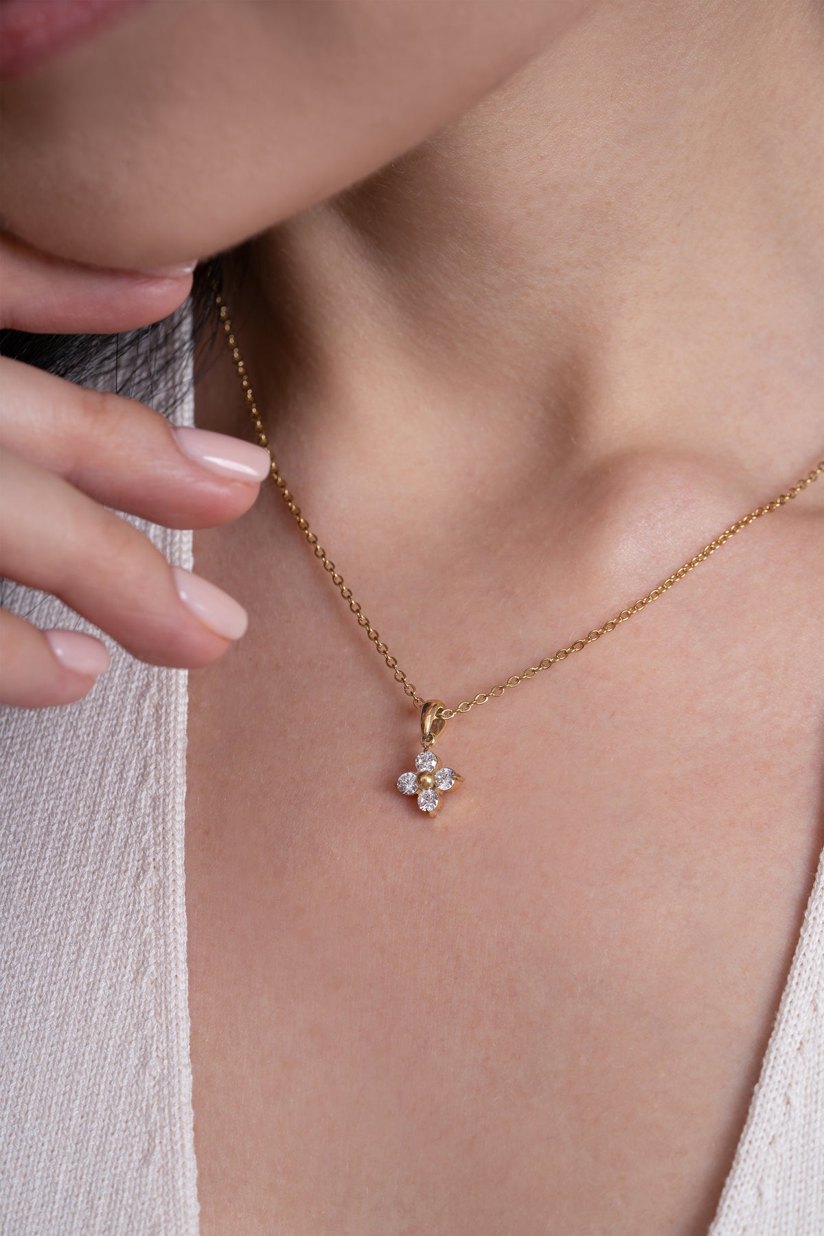 Fleur Necklace - 18K Gold Plated image 2