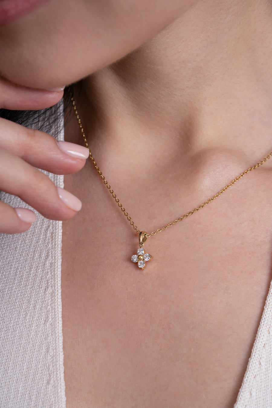 Fleur Necklace - 18K Gold Plated image 2