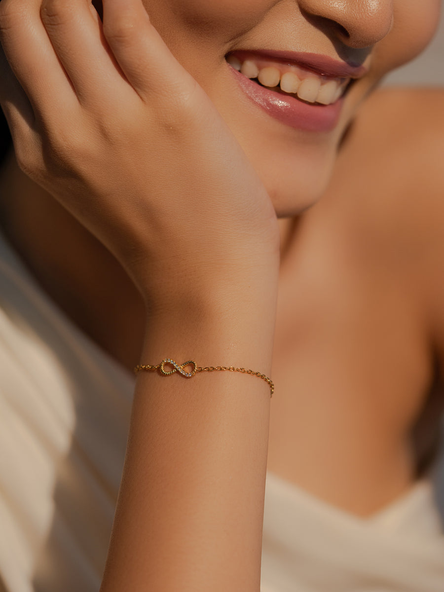 Infinity Bracelet - 18K Gold Plated image 8