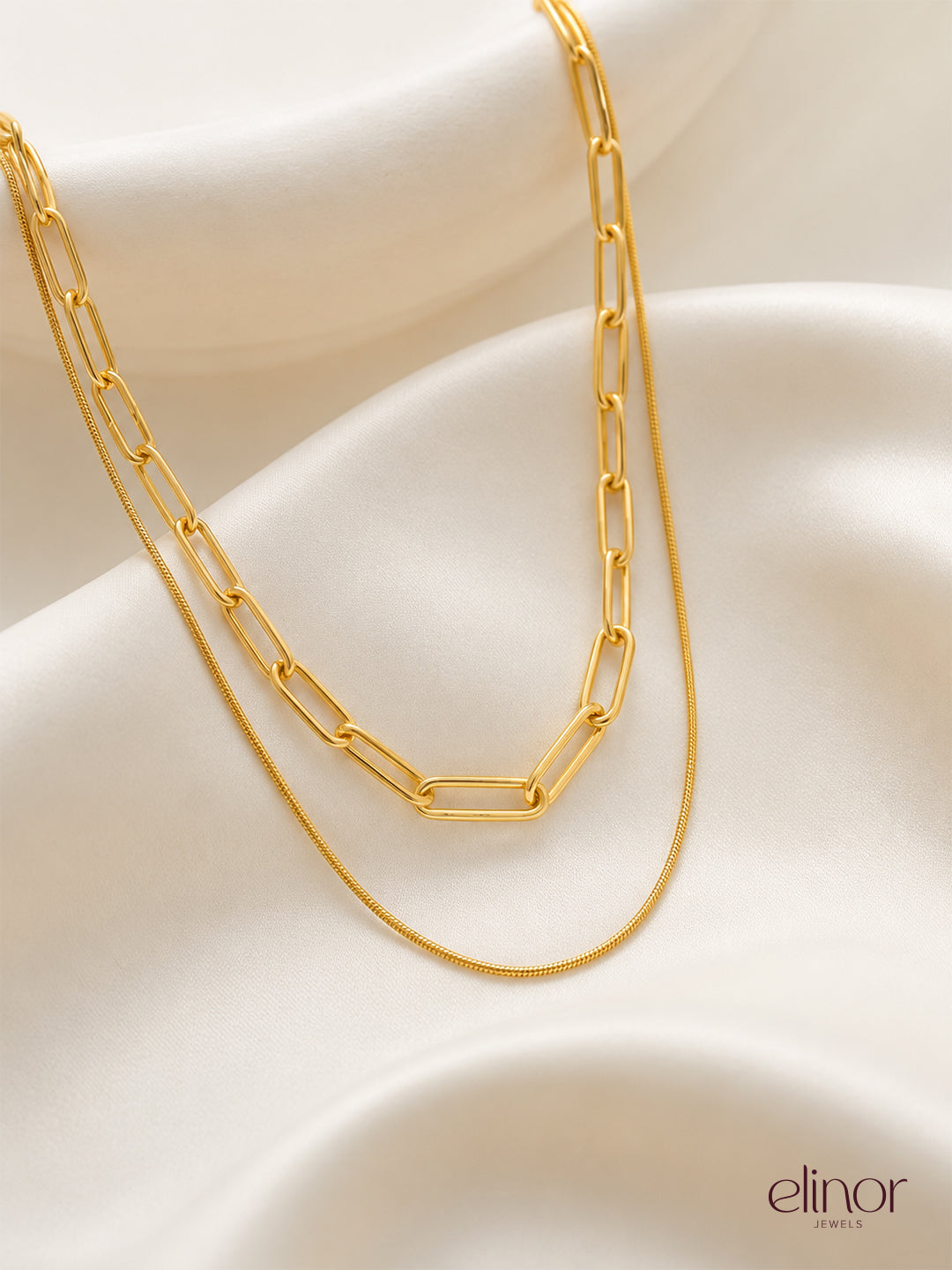 Verona Layered Necklace - 18K Gold Plated image 2