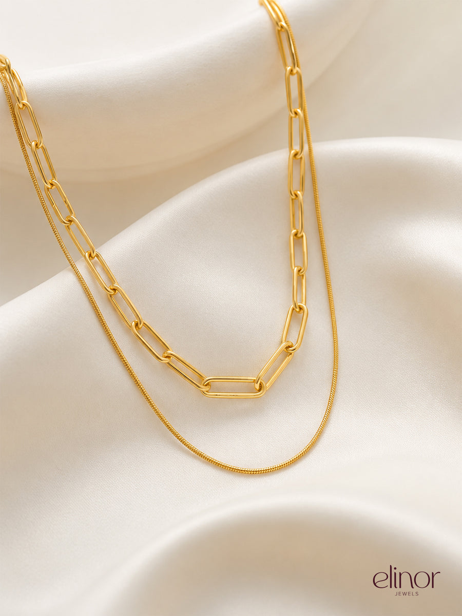 Verona Layered Necklace - 18K Gold Plated image 2
