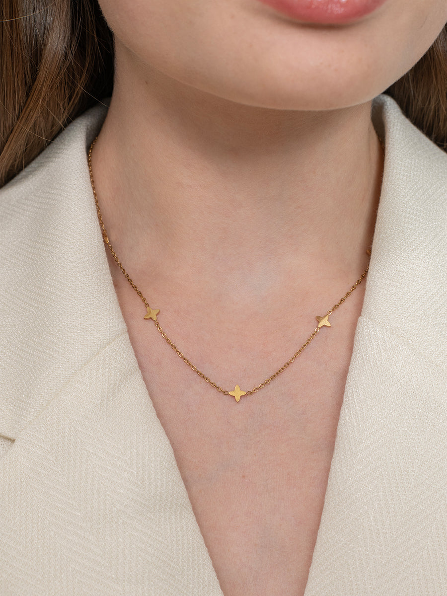 Astral Clover Necklace - 18k Gold Plated image 2