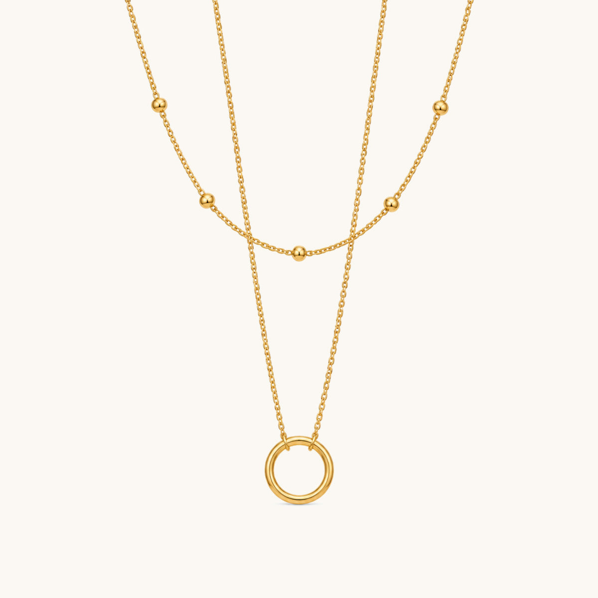 Tali Layered Necklace - 18K Gold Plated image 1