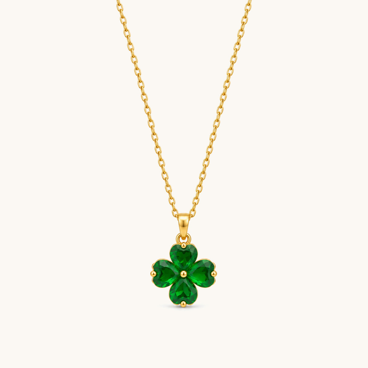 Emerald Gala Necklace - 18K Gold Plated