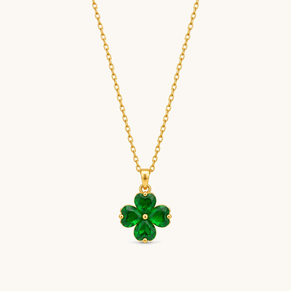 Emerald Gala Necklace - 18K Gold Plated
