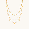 Coin Layered Necklace - 18K Gold Plated