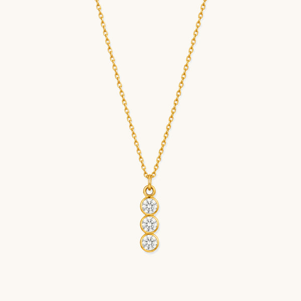Ava Trio Necklace - 18K Gold Plated