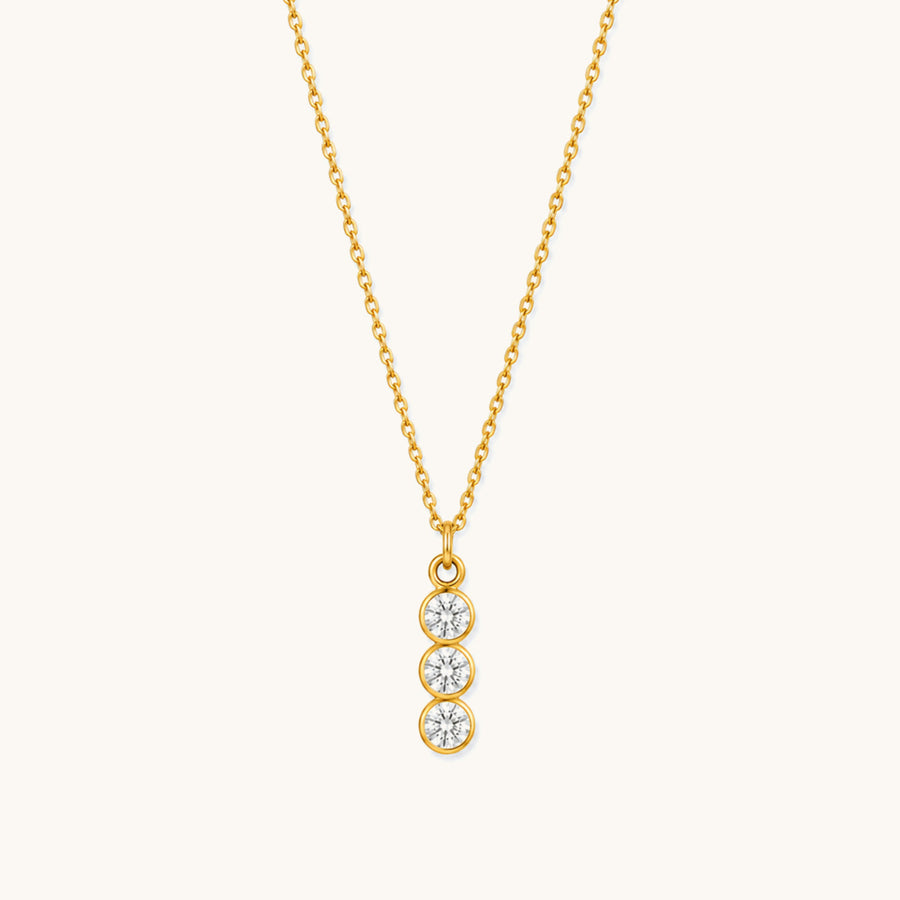 Ava Trio Necklace - 18K Gold Plated image 1