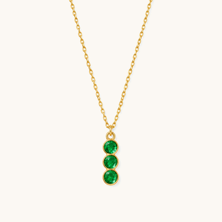 Olive Trio Necklace - 18K Gold Plated image 1