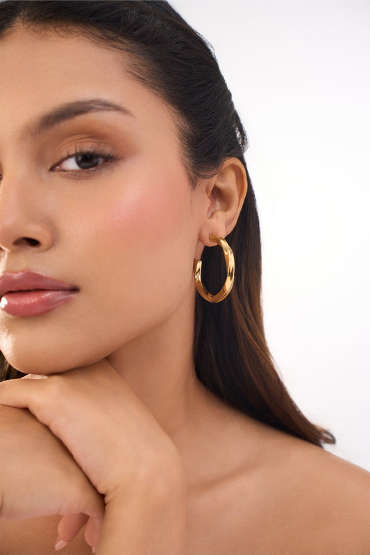 Theo Hoops - 18K Gold Plated