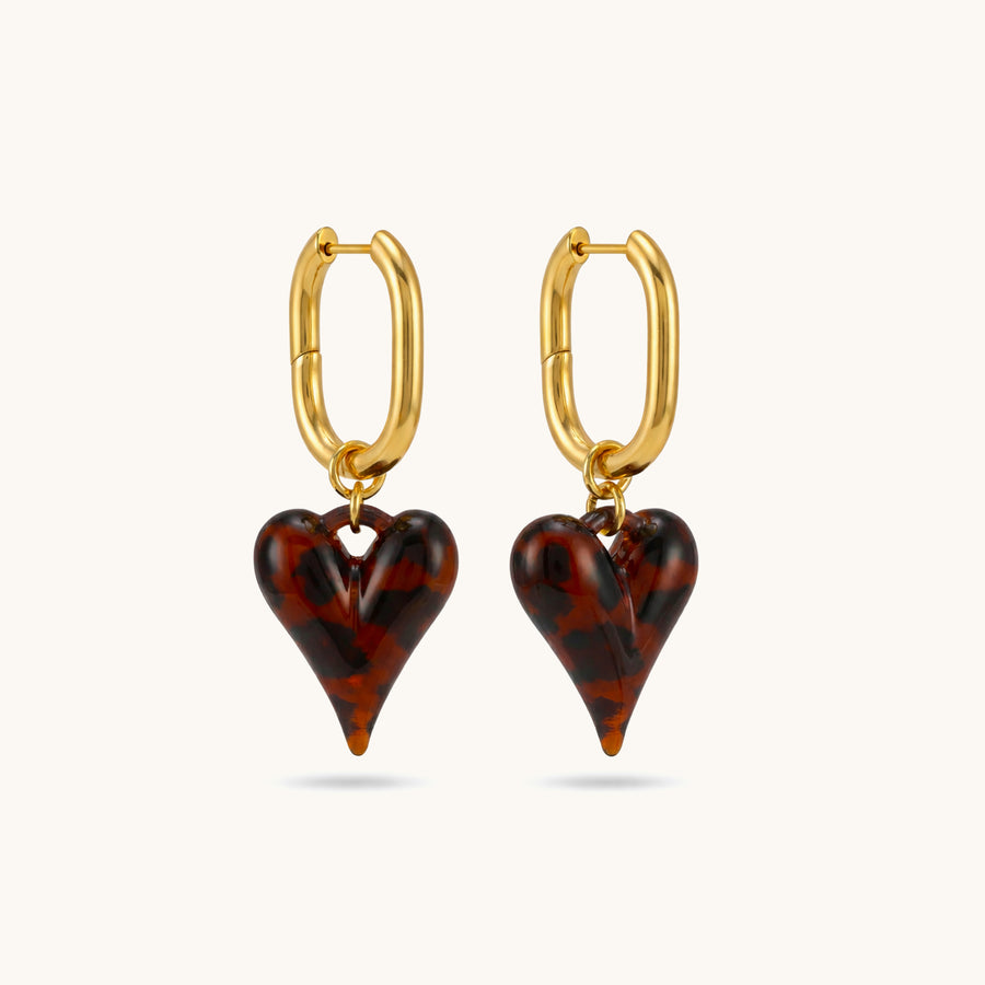 Mocha Love Hoops - 18K Gold Plated image 1