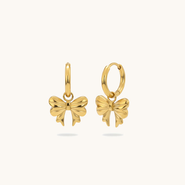 Bow Huggies - 18k Gold Plated