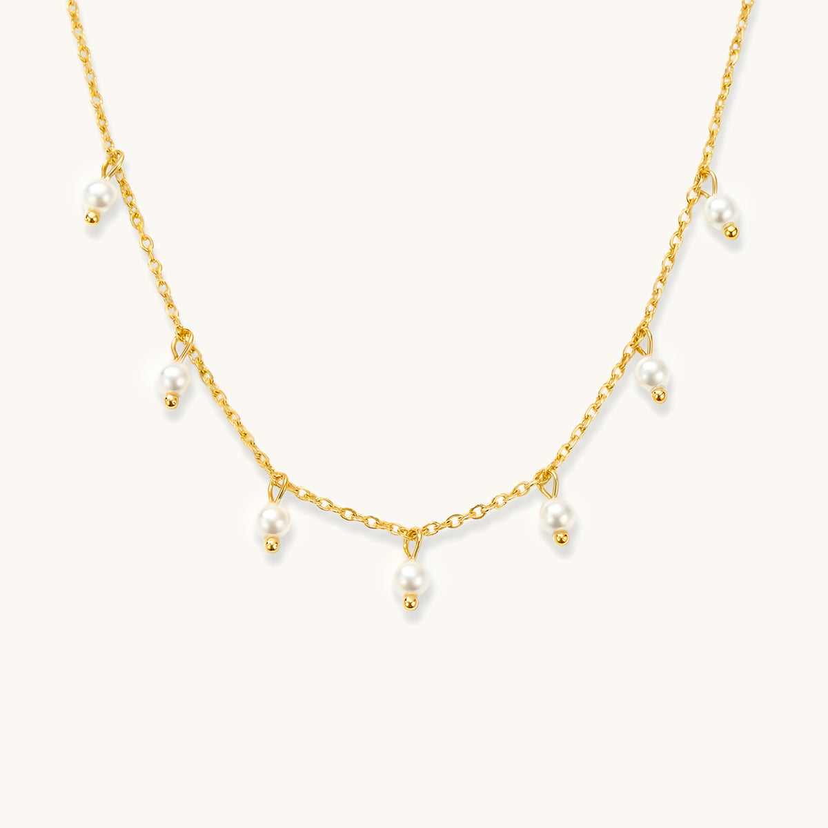 Pearl Drop Necklace - 18k Gold Plated image 1