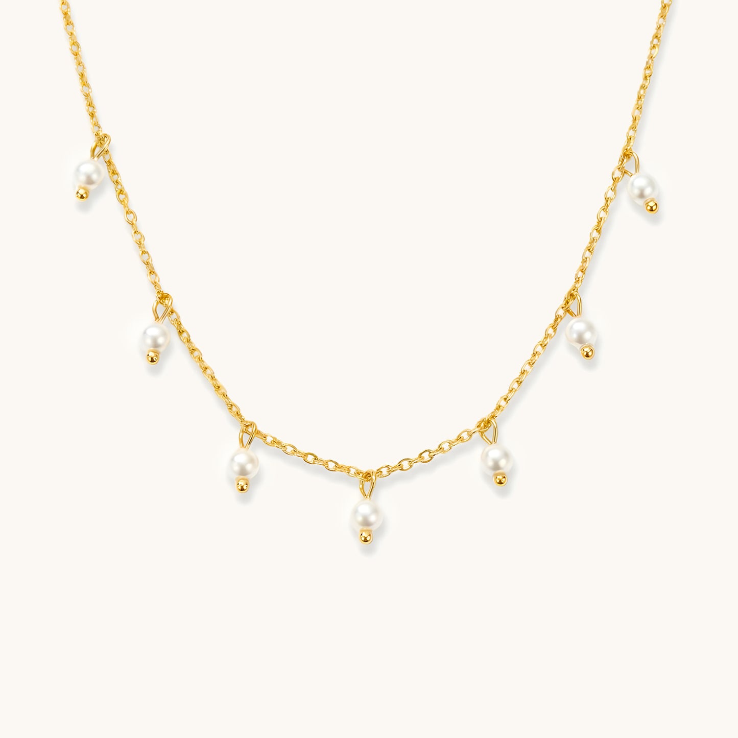 Pearl Drop Necklace - 18k Gold Plated