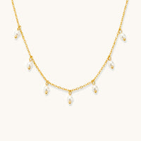 Pearl Drop Necklace - 18k Gold Plated