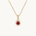 Aurora Red Necklace – 18K Gold Plated
