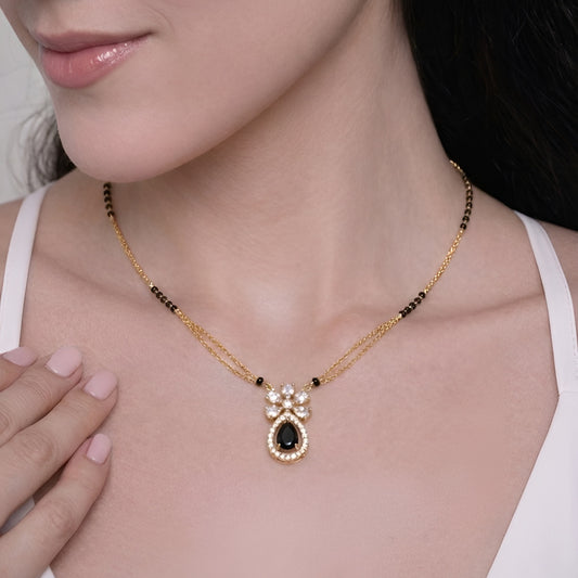 Noir Mangalsutra - 18K Gold Plated