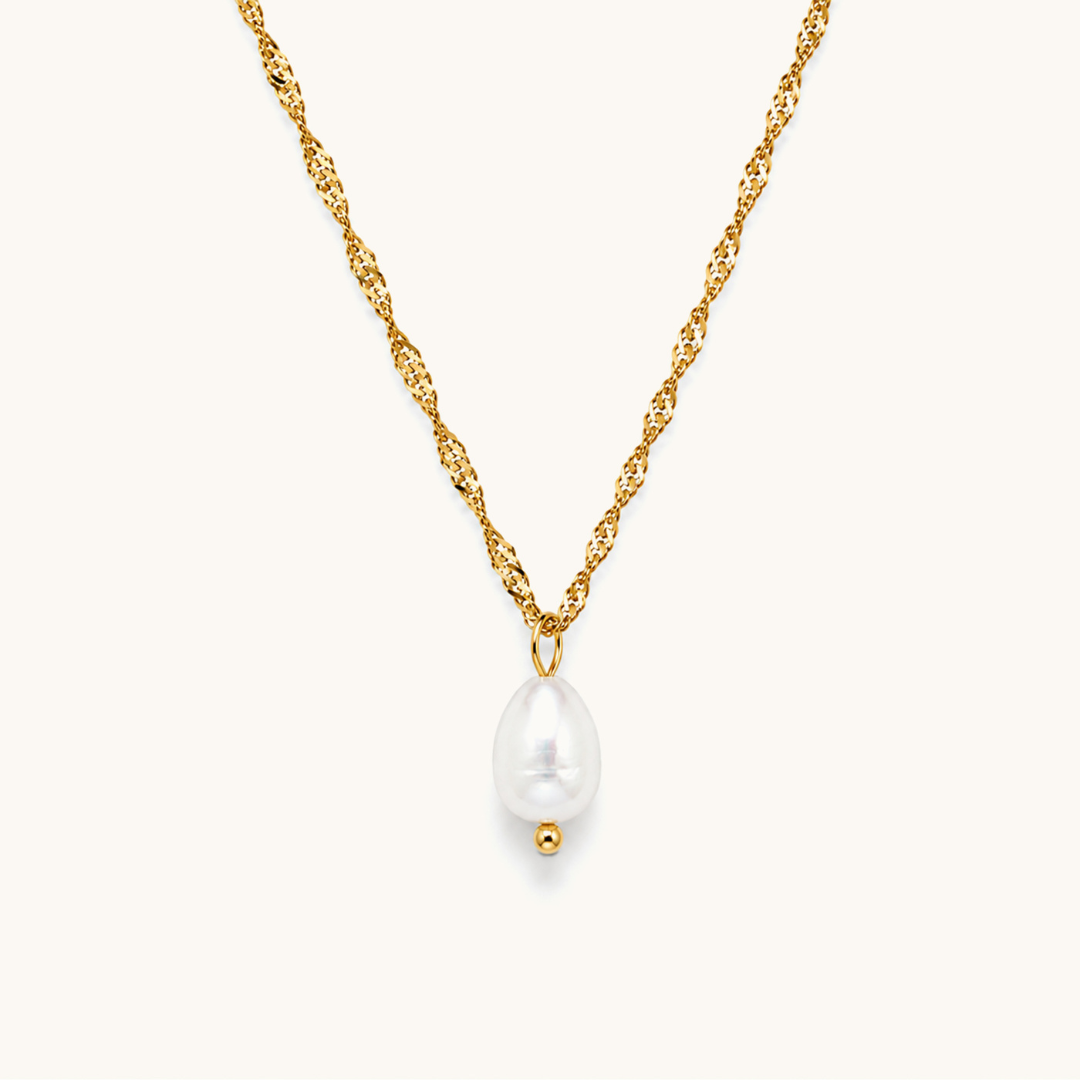 Elowen Pearl Necklace - 18K Gold Plated image 1