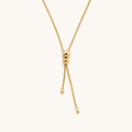 Knot Drop Necklace - 18K Gold Plated