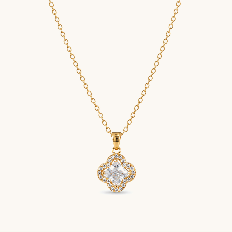 Lucky Clover Necklace - 18K Gold Plated image 1