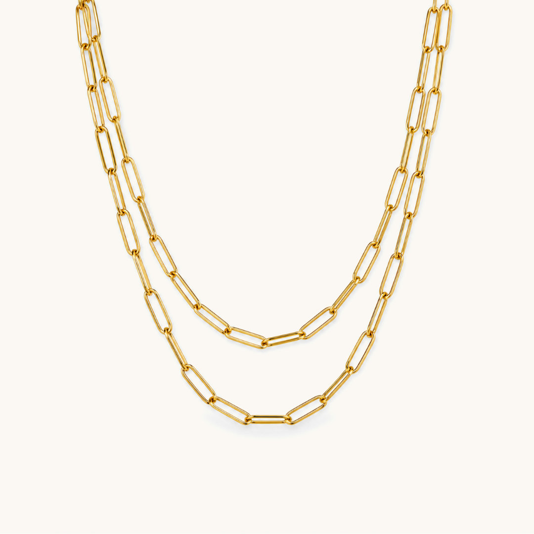 Loop Link Necklace - 18K Gold Plated image 1