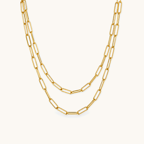 Loop Link Necklace - 18K Gold Plated