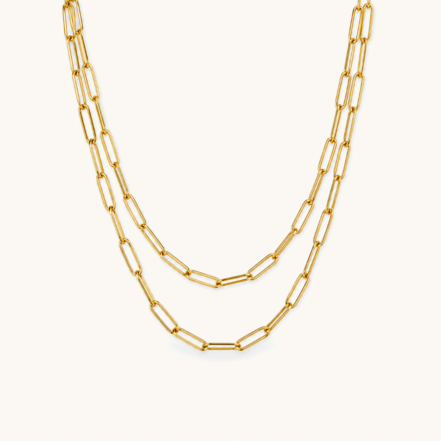 Loop Link Necklace - 18K Gold Plated image 1