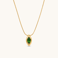 Olive Gleam Necklace - 18K Gold Plated