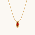 Ruby Gleam Necklace - 18K Gold Plated
