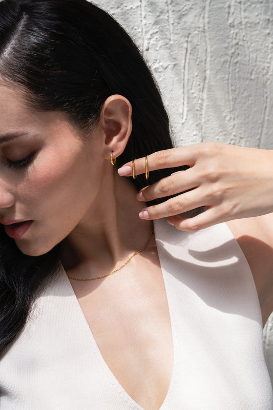 Gold Trio Hoop Set - 18K Gold Plated