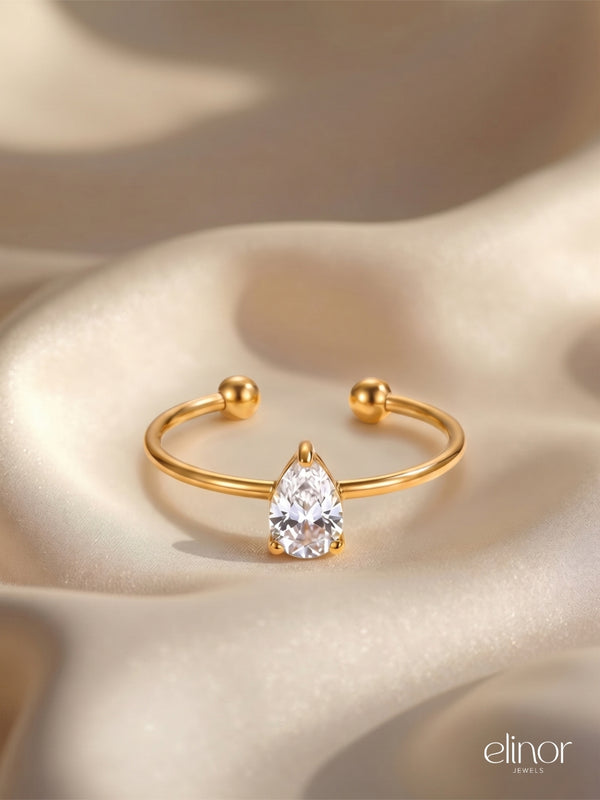 Pear Ring - 18K Gold Plated