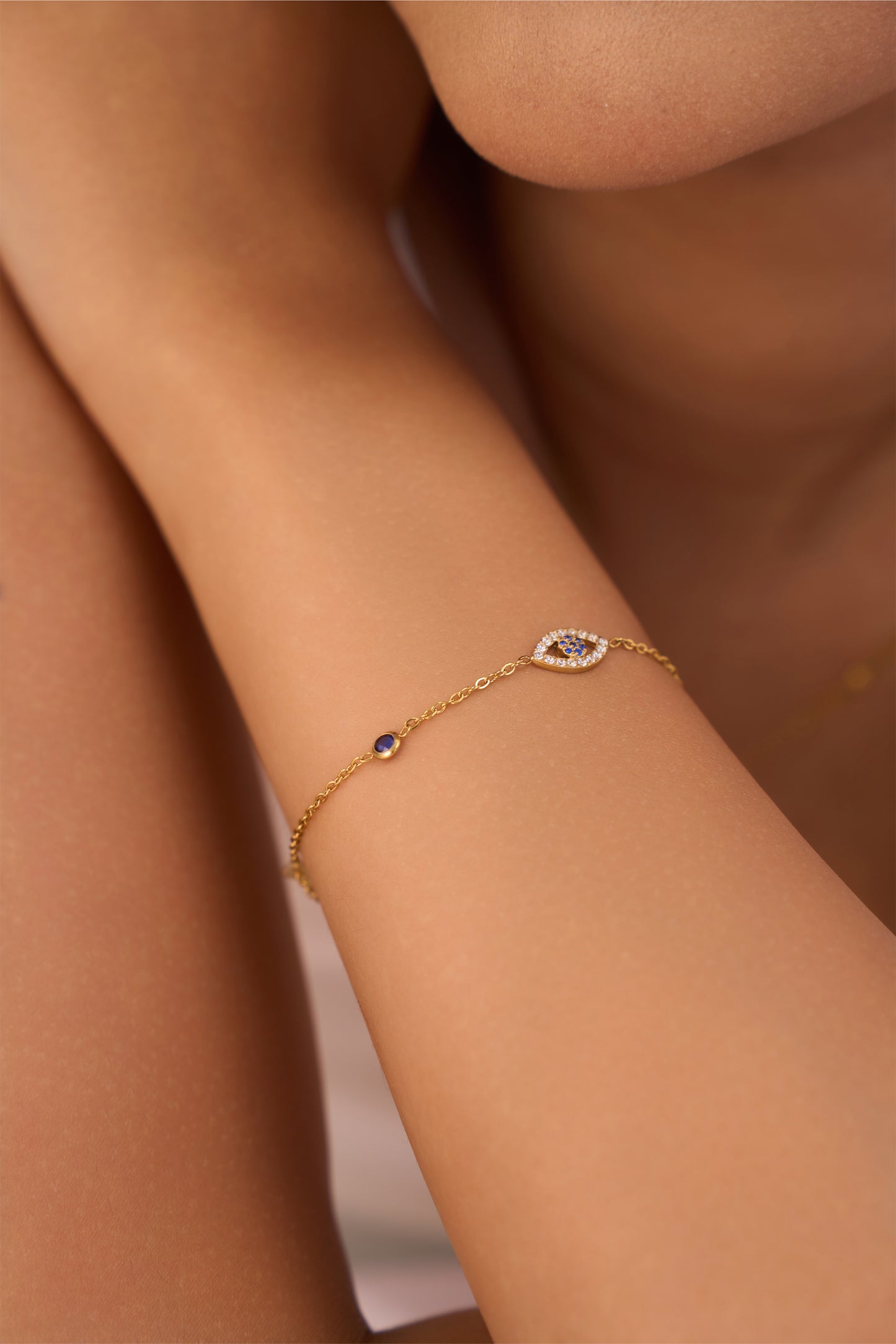 Evil Eye Bracelet - 18k Gold Plated