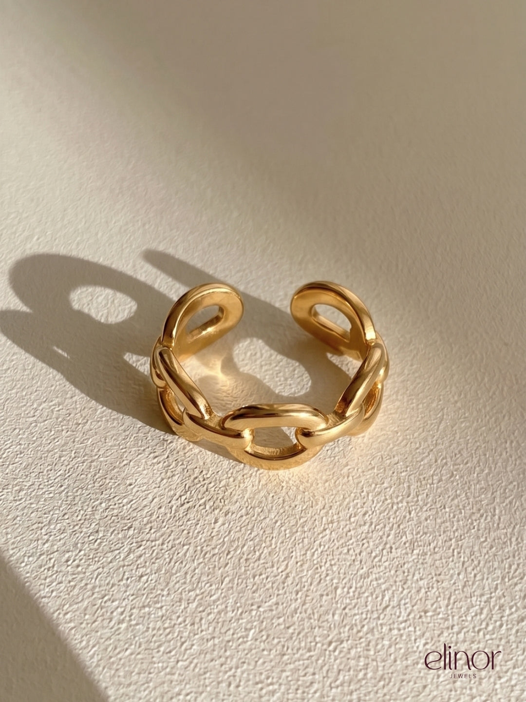 Link Ring - 18K Gold Plated image 2