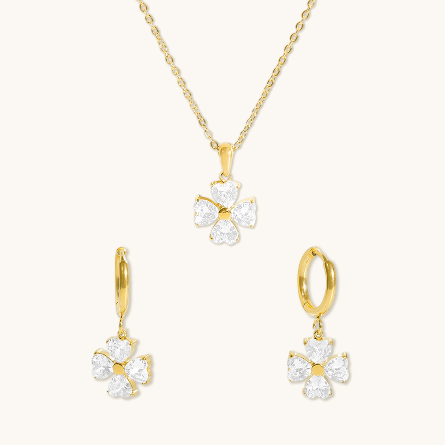 Phoebe Necklace and Phoebe Huggies Combo Set - Special Value Offer
